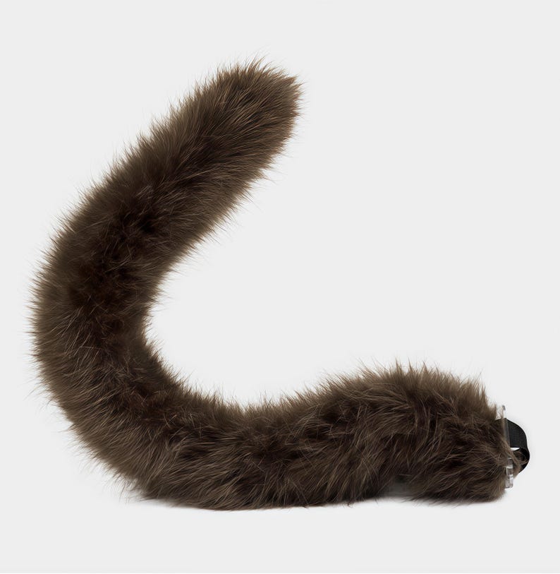 Faux Fur Cat Ears Headband Tail Choker Wig Set | Pet Play Kitten Costume | Handmade Cosplay Accessory for Furry Fans kemonomimi 2 Tail