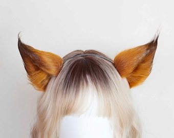 Handmade Faux Fur Fox Ears Tail Claw Gloves Set Kemonomimi Cosplay Furry Costume Kawaii Animal Halloween Gift Fantasy Anime Dress Up