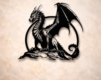 Escultura de dragón de hierro para pared, arte de pared de metal, para decoración de interiores y exteriores.