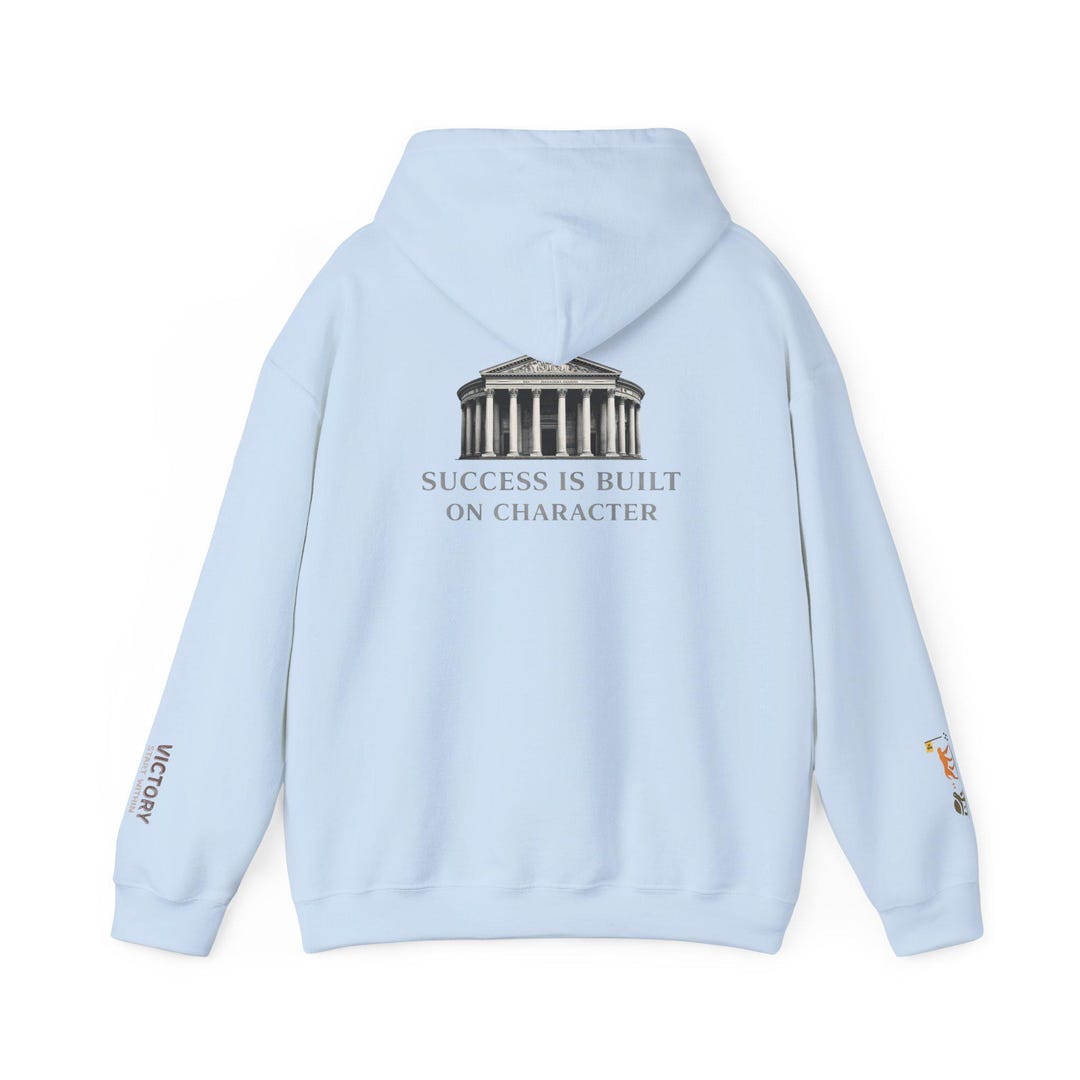 Success is Built on Character Back Print Hoodie | Motivational Hoodie ...