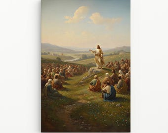 Sermon on the mount, Jesus portrait, Modern scripture, Poster christianity, DIGITAL DOWNLOAD, Artful lds, Christian faith giftful, lds art