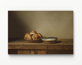 Five Loaves and Two Fish, Digital Download, Christian Wall Art, Symbolic Christian Art, Bible Story Wall Art, Artful LDS
