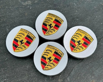 Porsche Wheel Alloy wheel centre caps Grey 76MM Full set of 4