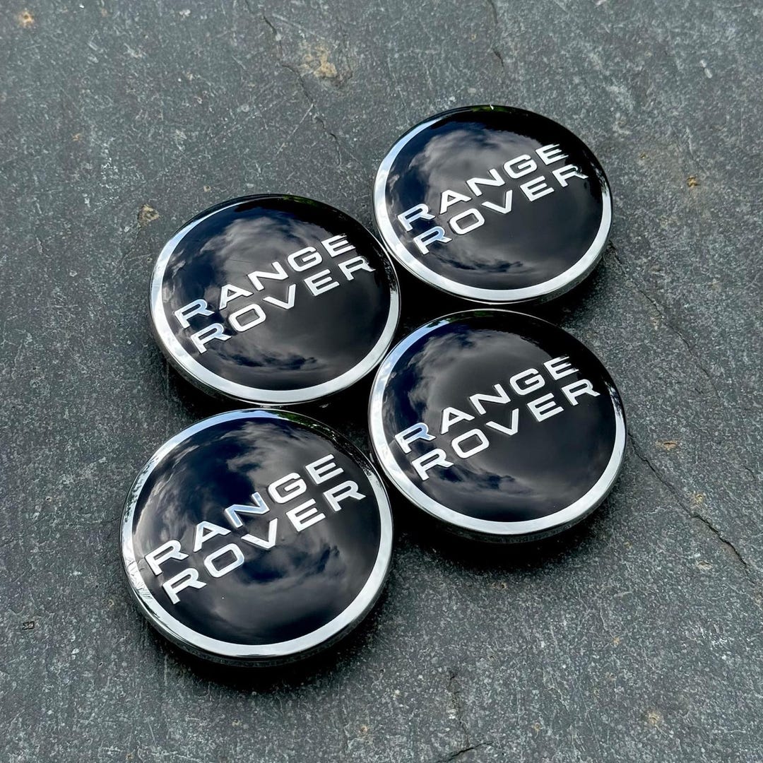 Range Rover Alloy Wheel Centre Caps, Black & Chrome (63MM, Set of 4) - Etsy