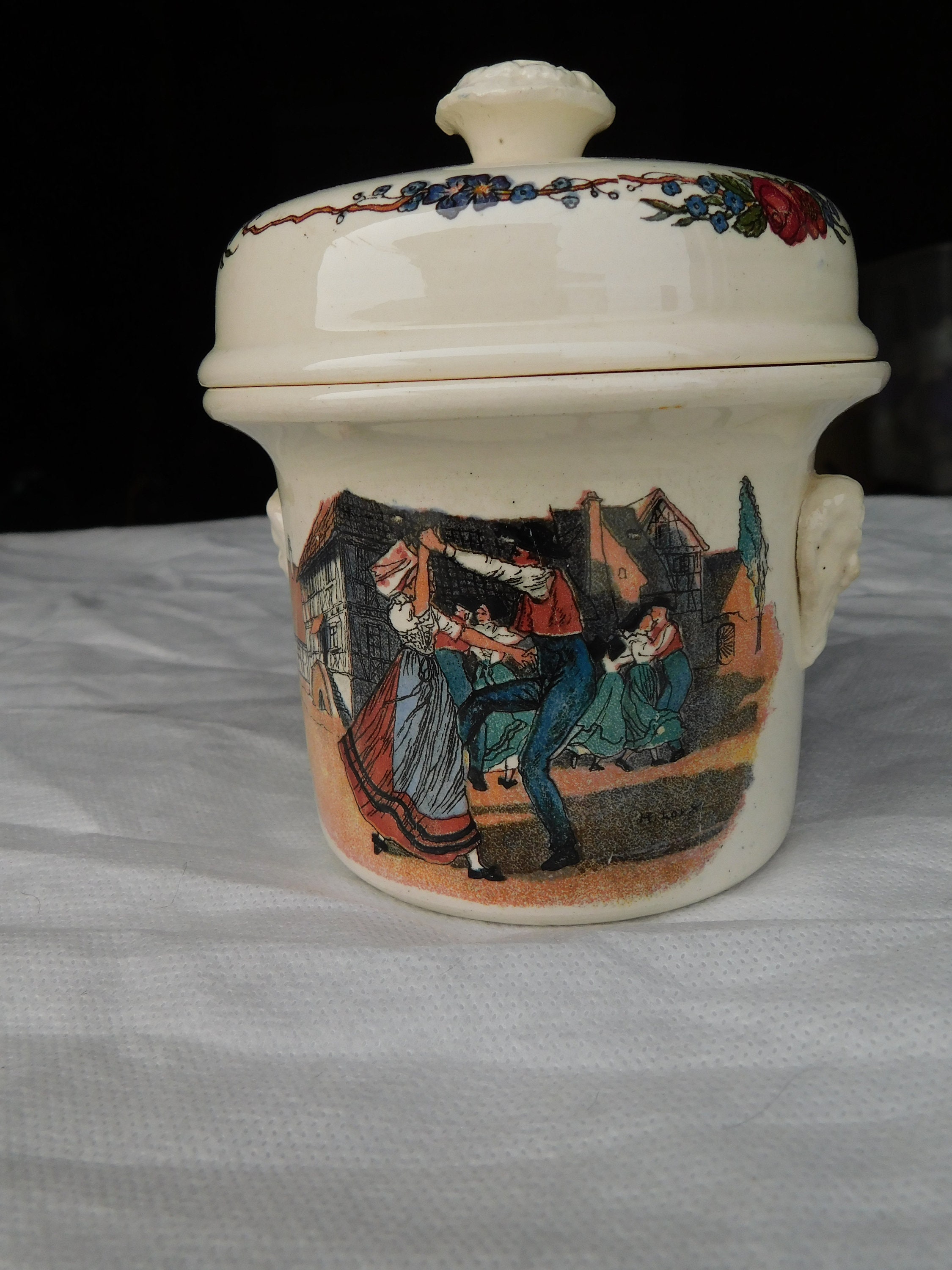 Antique Terrine Brevetee Simplex France Pate Pot Crock Etsy