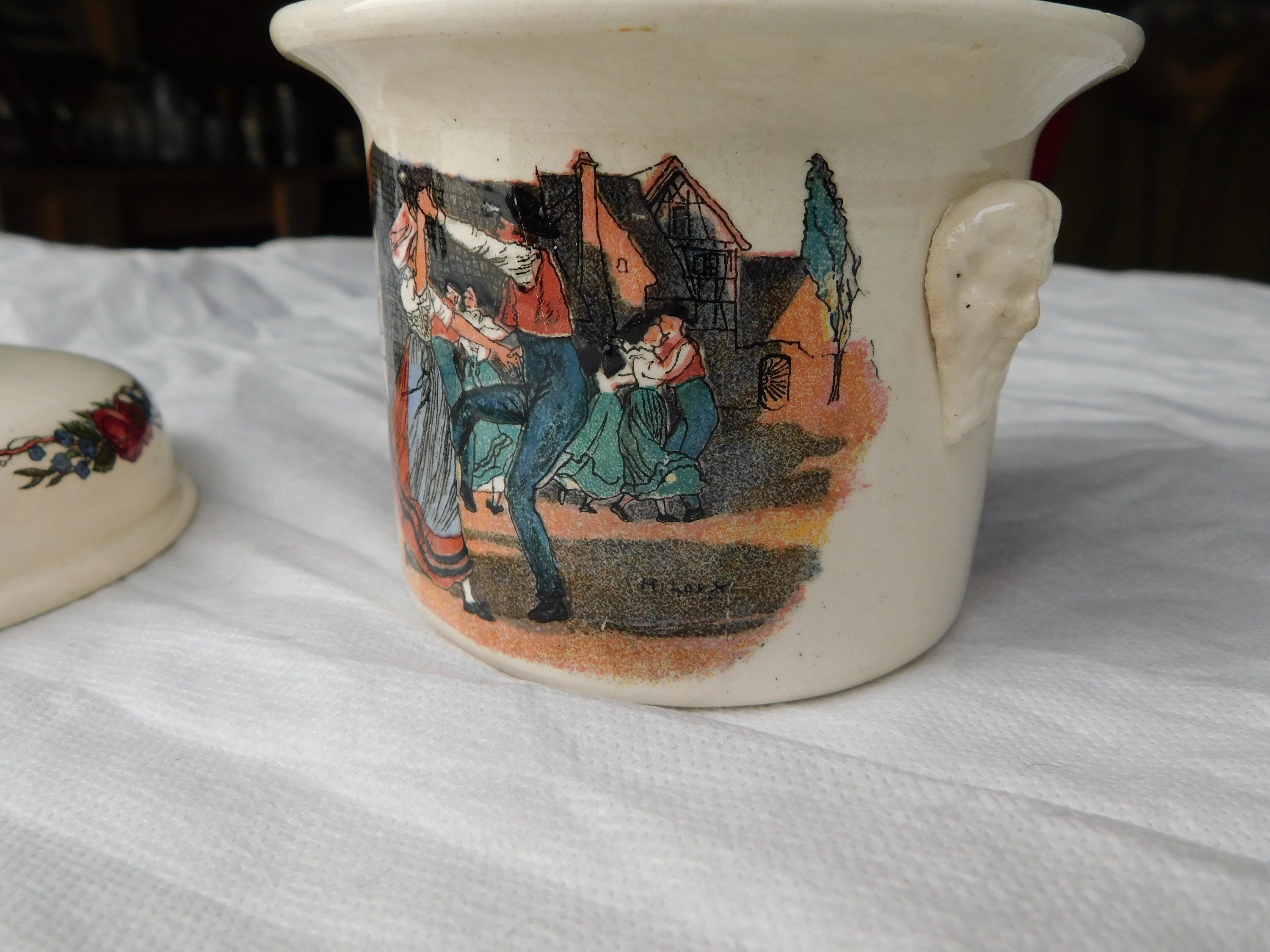 Antique Terrine Brevetee Simplex France Pate Pot Crock Etsy