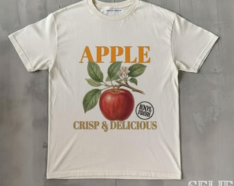 Retro Apples Commercial Graphic Shirt, Vintage Apple T-Shirt, Unisex Cotton Tee, y2k Style T Shirt, Cool Gift For Him & Her