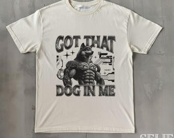 Got That Dog In Me Alpha Wolf Shirt, Vintage 90s Style Werewolf Shirt, Wolf Emo Meme Shirts, Mental Health Shirt, Wolf Sigma, Goth Rock Tee
