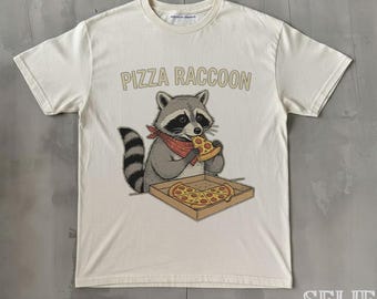 pizza raccoon - Raccoon Eating Pizza - Funny Meme Shirt Funny Graphic Tee Silly Shirt Gift Sarcastic Novelty Shirts Meme T-Shirt Vintage