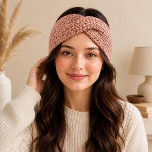 Crochet Headband Pattern PDF, Easy Twisted Headband Crochet Pattern, Beginner Head Wrap Tutorial, Instant Download, Women Hair Band