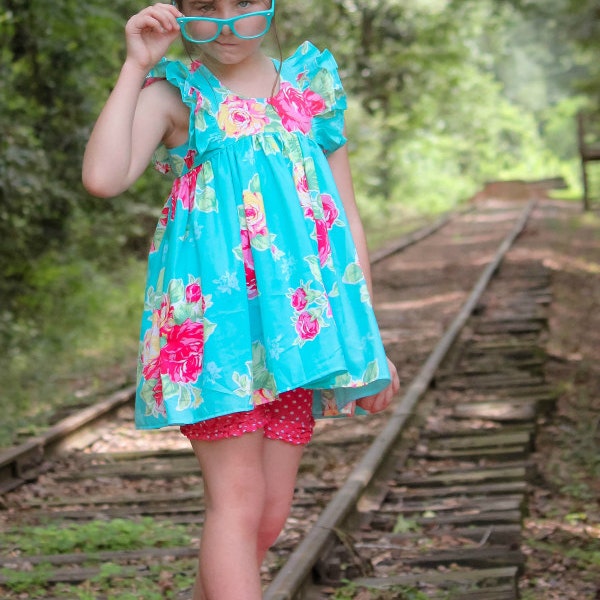 Clara Dress and Top with Bloomers or Shorties PDF Pattern & Tutorial,  All Sizes 2-10 years included