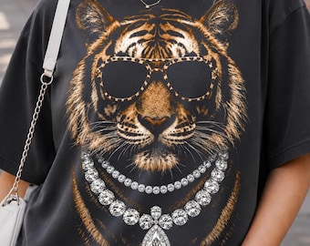 Glam Tiger PNG, Preppy Tiger PNG, Bling Design, Everyday Designs, Boujee Png, Leopard Print Png, Tiger Graphic, Animal Print Graphic