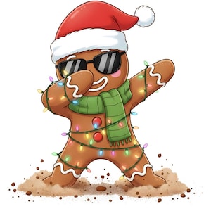 Pepparkaksgubben PNG Pepparkaka PNG Julhatt Semester PNG Julbelysning Sublimering Rolig Jultröja Design Pepparkaksgubben PNG