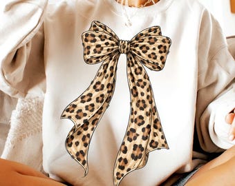 Leopard Print Bow PNG, Animal Print Clipart (Digital Download)