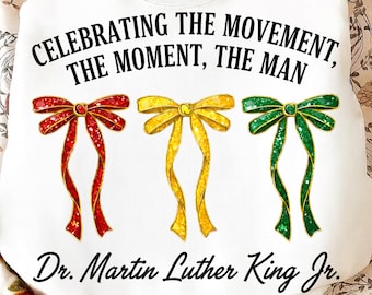 Noeud coquette du mois de l'histoire des Noirs PNG, MLK Day Graphic (téléchargement numérique)