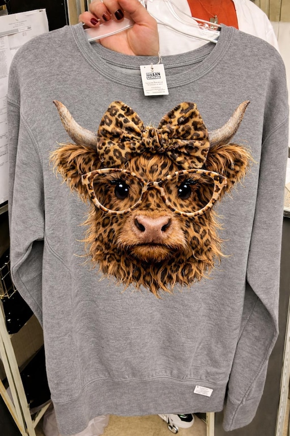 Leopard Highland Cow PNG, Retro Leopard highland cow pn, Cow Lover PNG, Western png, Coquette Cow Png, Cute Highland Calf Design, Cute Cow