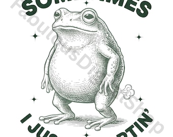 Meme de rana divertido PNG, gráfico de humor sarcástico (descarga digital)