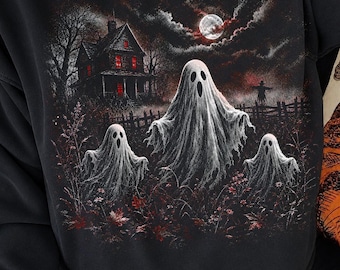 Fantasma PNG, Halloween PNG, Casa embrujada PNG, Fantasma espeluznante PNG, Camiseta de Halloween PNG, Diseño de fantasma aterrador, Temporada espeluznante PNG, Archivo digital