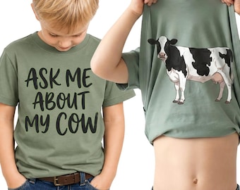 Ask Me About My Cow PNG, Moo Cow PNG, Trending PNG, Catch Phrase Png, Farm Png, Boys Png, Viral Png, Farm Animals Png, Boutique Png
