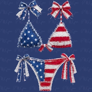 Lapptäcke bikinitop png röd vit blå baddräktströja png sommar png solsken sjö flicka strandvibbar png pool png trendig sommarskjorta design