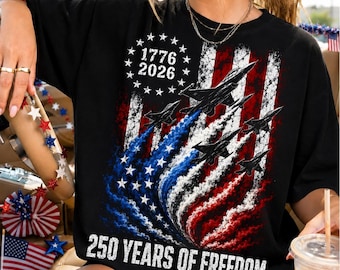 250 Years of Freedom png, Patriotic Fighter Jets PNG, America 250th Anniversary Design, USA Flag Sublimation, 1776 2026 Digital Download