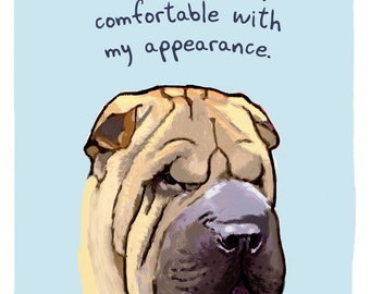 Shar Pei 8x10 Print with Phrase