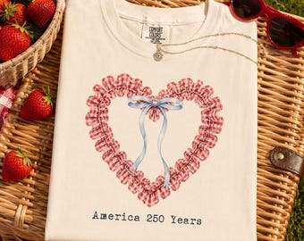 Maglietta Coastal America, maglietta da spiaggia per il 4 luglio, t-shirt estetica estiva USA, outfit preppy per il 4 luglio, maglietta patriottica Comfort Colors