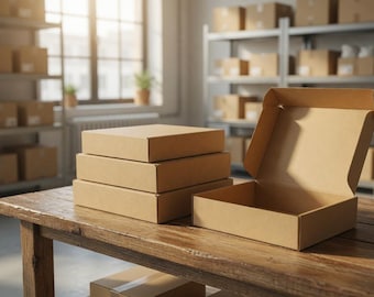 Confezione regalo premium per la spedizione: scatola in cartone kraft resistente per una maggiore protezione.