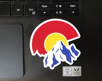 Colorado Laptop Sticker, Colorado Laptop Decal, Laptop, Laptop Sticker, Colorado, Decals, Skins, Mountain Sticker, Vinyl Decal, CO Sticker