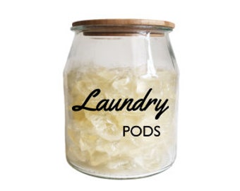 Calcomanía de almacenamiento de cápsulas de lavandería, calcomanía de detergente, etiquetas de lavandería, etiquetas de lavandería personalizadas, calcomanías de lavandería, etiquetas de bote, etiqueta de detergente