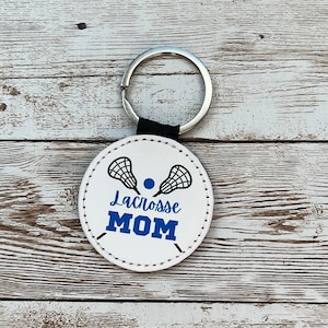 Lacrosse Mom Runde Leder Schlüsselanhänger, Lacrosse Schlüsselanhänger, Runde Schlüsselanhänger, Schlüsselanhänger, Fußball Mama, Schlüsselanhänger Charme, Sport Schlüsselanhänger, 2 Zoll, Leder