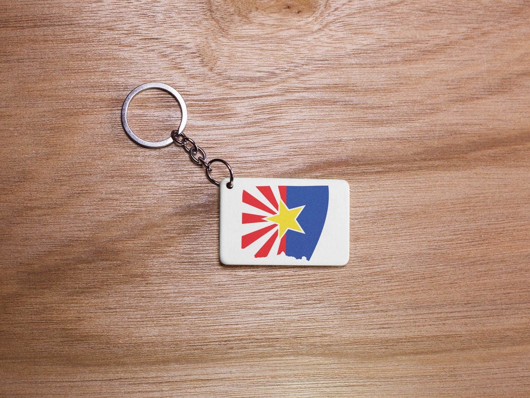 Arizona State Keychain, AZ Keychain, AZ Closing Gift, Arizona Gift ...