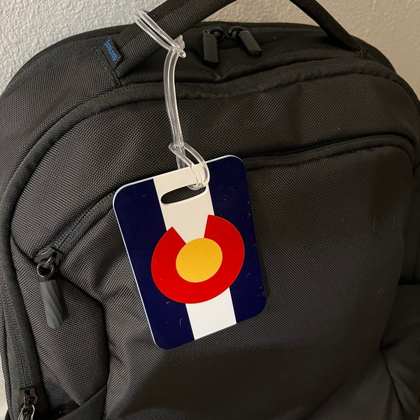 Colorado Luggage Tag, Bag Tag, Colorado Gift, Travel Tag, Duffel Bag, Backpack, Rectangle Tag, Bag Label, Custom Travel Tag, Personalized