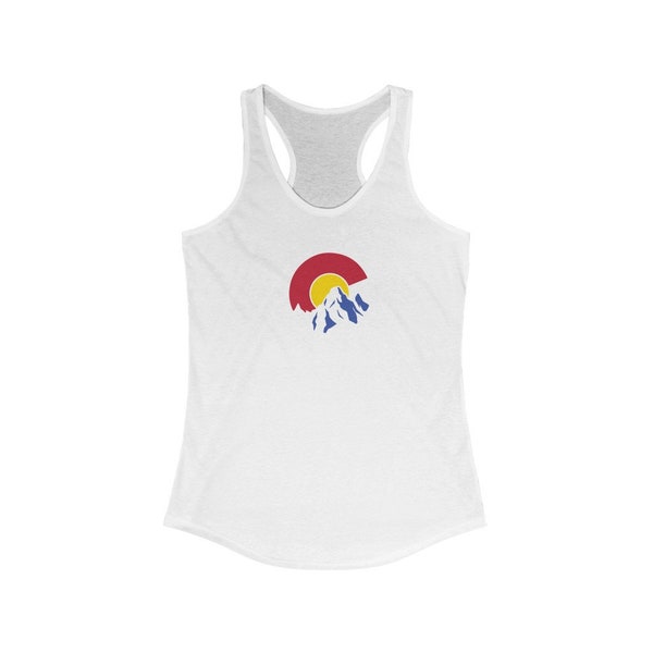 Womens Sport Tank Top, Colorado Workout Gear, Colorado Logo Tank Top, Rocky Mountains, Workout Tank, Womens Tank Top, Colorado Gift Souvenir