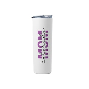 Colorado Mom Skinny Tumbler with Straw, Colorado Tumbler, Colorado Water Bottle, Colorado Mug, 20 oz, Gift for Mom, Gift for Her, Woman gift