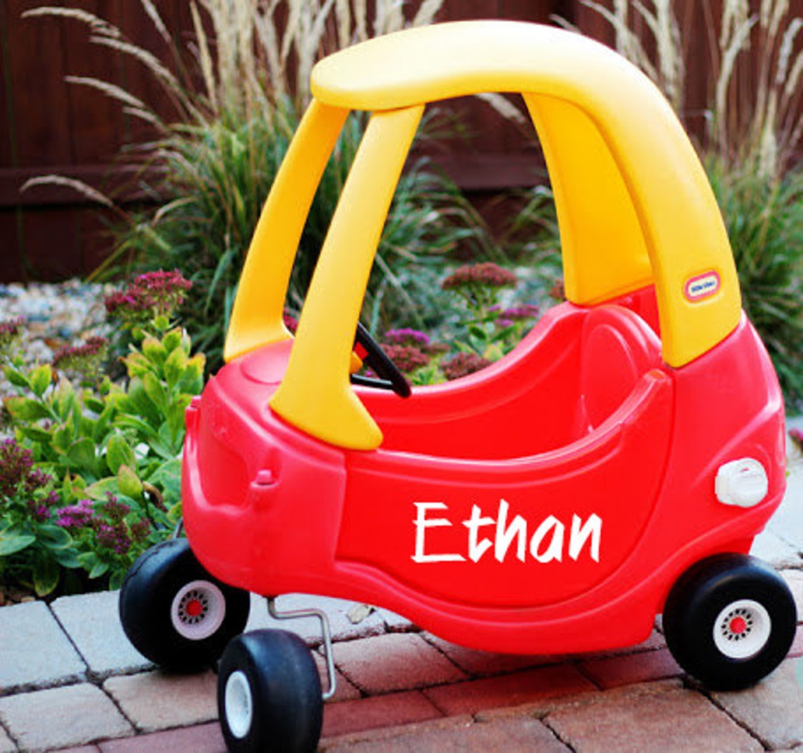 Little Tykes Car Sticker Toy Truck Name Plate Cozy Coupe