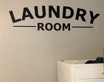 Laundry Room Wall Sticker, Laundry Room Sign, Laundry Decal, Laundry Room Decor, Laundry Door Sign, Laundry Decal for Glass Door, Wall Decor