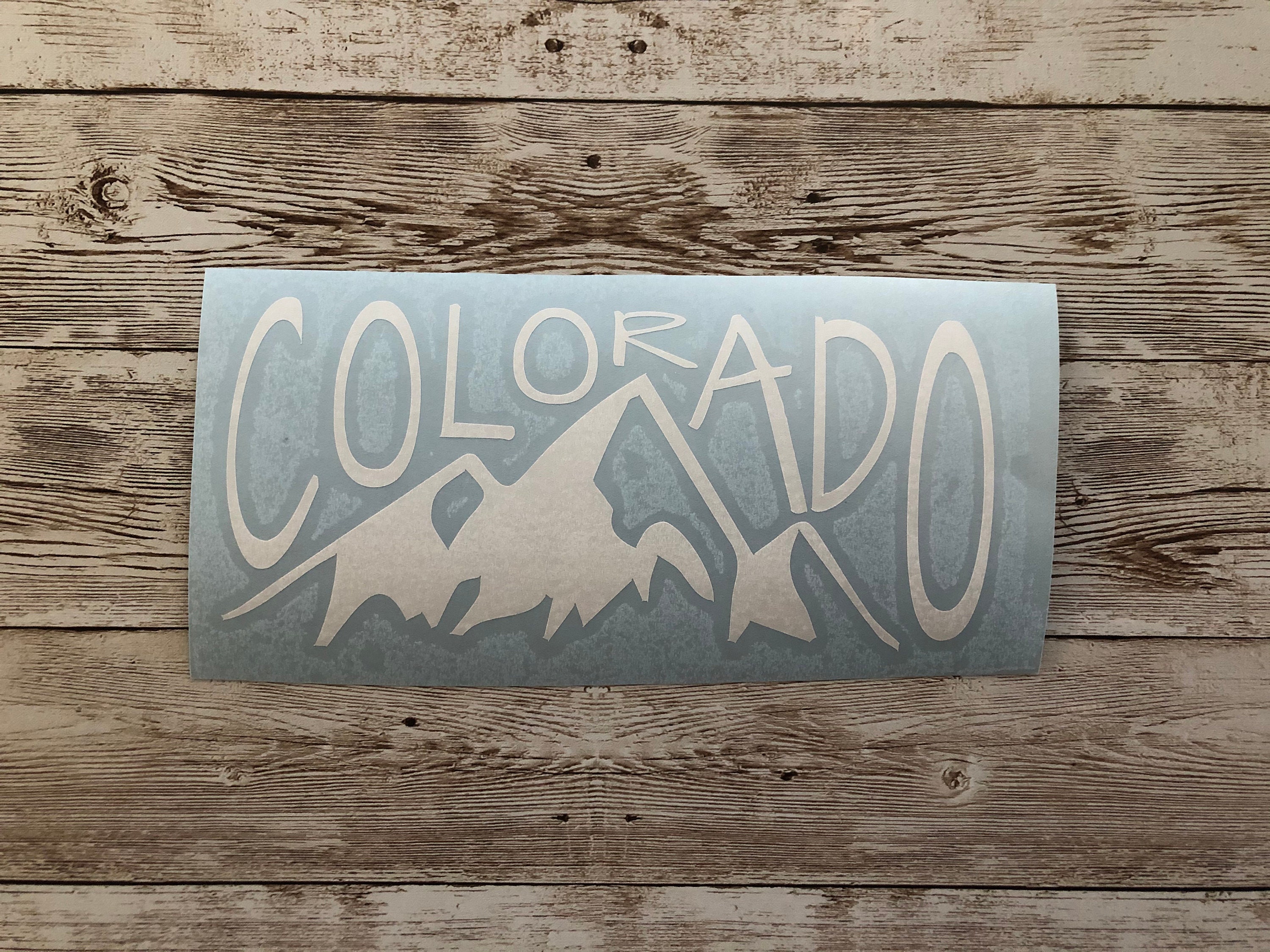 Colorado Car Sticker Colorado Mountain Sticker Window Etsy