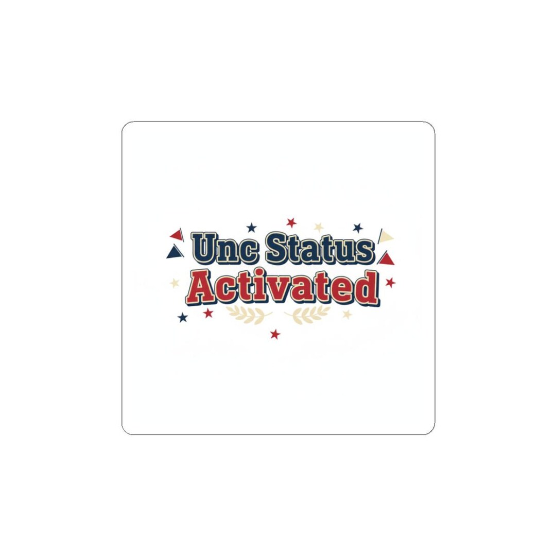 Unc Status Activated Sticker | Varsity Crest, Retro Birth-year Meme - Etsy