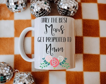 Promoted to Grandma Ceramic Mug, Pregnancy Announcement Gift