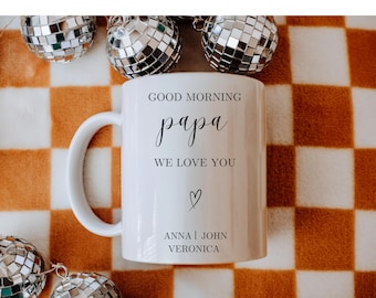Personalized Grandpa Coffee Mug, Custom Grandkids Names