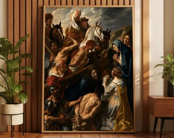 Baroque Jesus Print – Renaissance Oil Painting, Classical Christian Wall Art (5:7 Aspect Ratio)