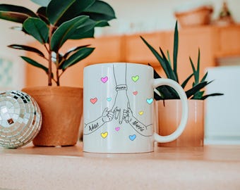 Personalized Mom Mug, Custom Kids Names, Mothers Day Gift