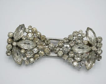 Vintage Rhinestone Shoe Clips Pin Brooch Combo