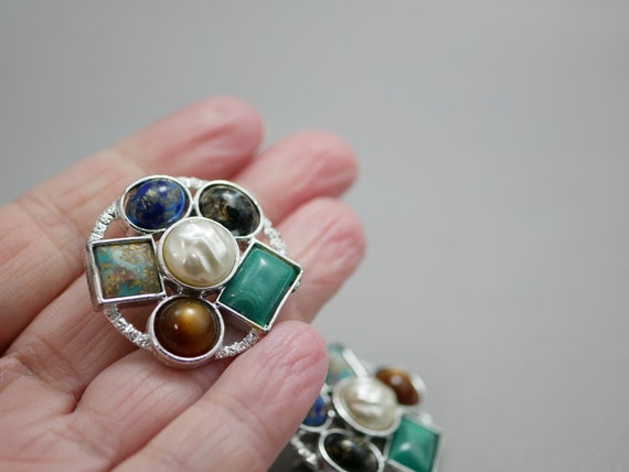 Vintage 1960 Sarah Coventry Clip On Mixed Jewel E… - image 4