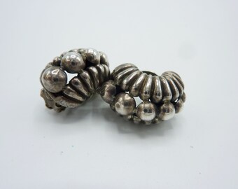 Vintage Danecraft Sterling Silver Clip On Earrings Lightweight Sterling Silver Earrings BC11