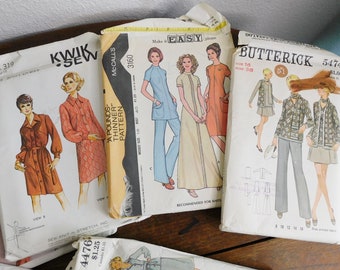 Lot of 8 Vintage Sewing Patterns Mid Century Sewing Patterns Most Size 18