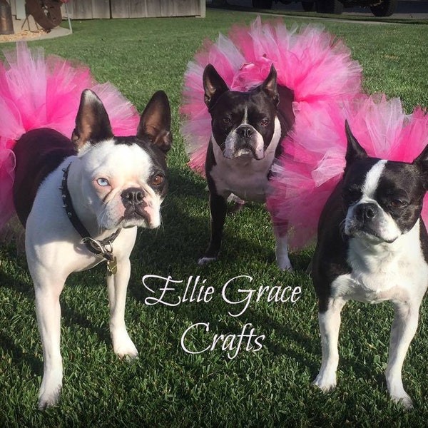 Dog Tutu:  Pink Mix Tutu (Fuscia Pink, Bubblegum Pink, Baby Pink)  - Small, Medium, Large, or XL Dog Tutu - Birthday Tutu