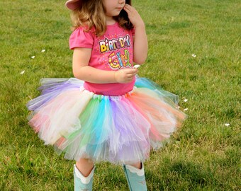 Easter Spring Plus Size Optional Bow Childrens Pastel Rainbow Tutu Adult Teens