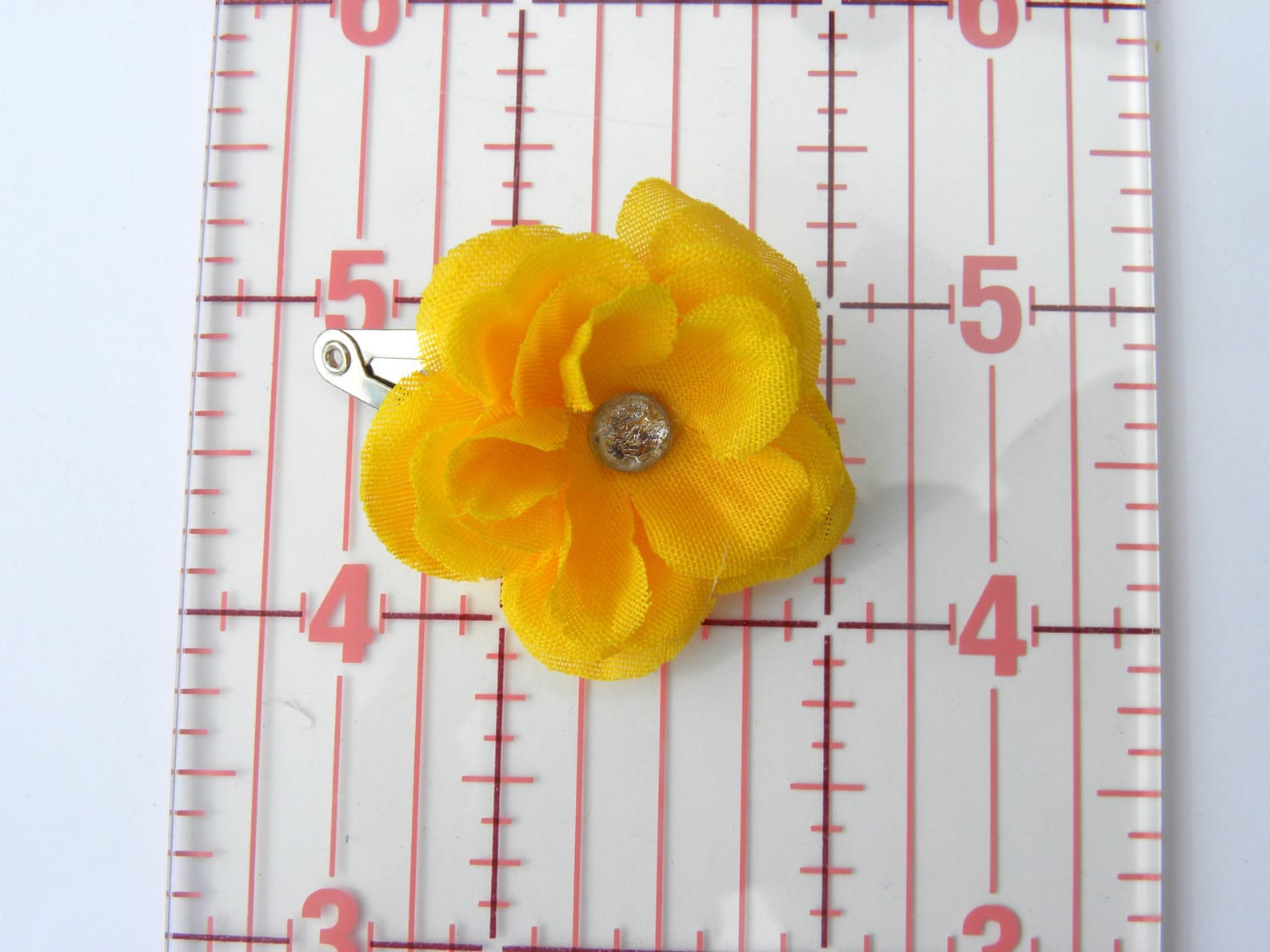 2 Coral Pink Mini Rose Hair Clips with Rhinestone Center Etsy